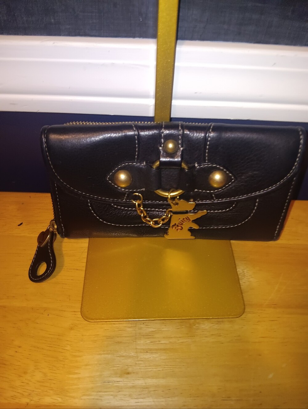 Juicy Couture Vintage Y2k Scottie Leather Mutli Compartment Wallet